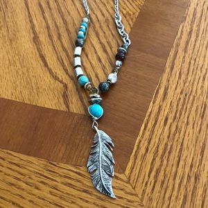 Silver & turquoise necklace.